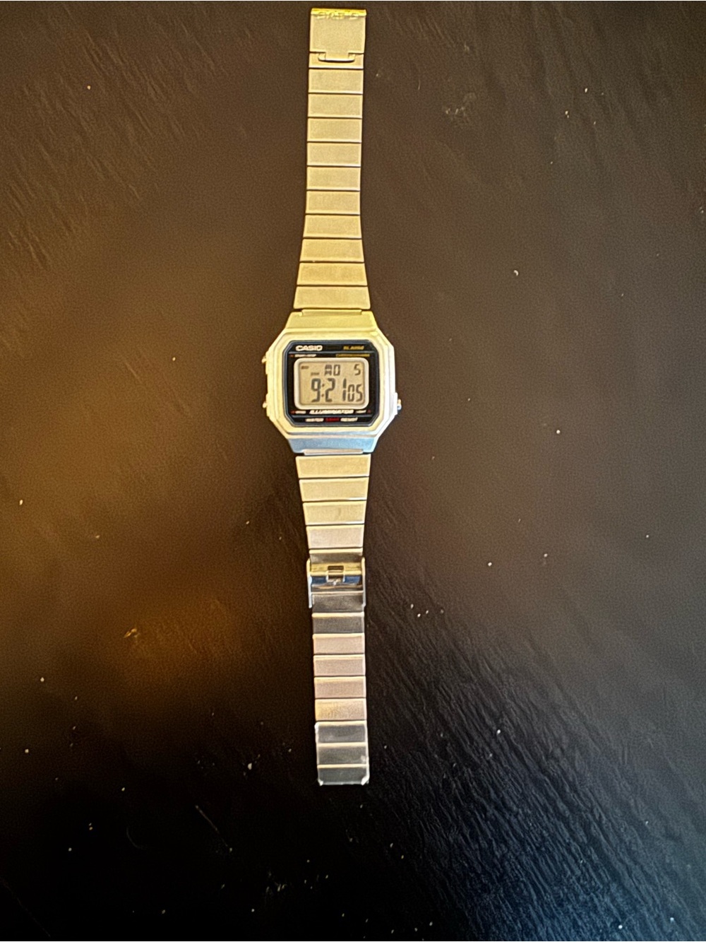 Casio Silver Retro Digital Bracelet Watch